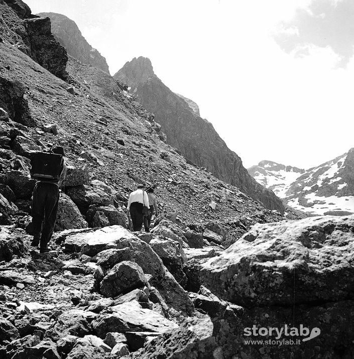 Escursionisti in montagna