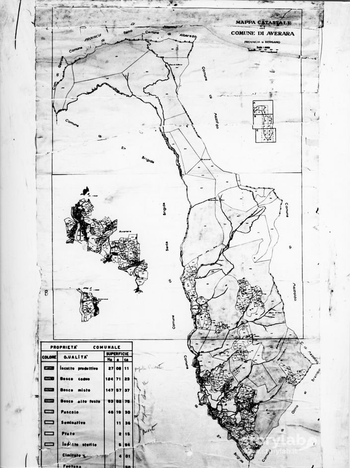 Mappa catastale del comune di Averara