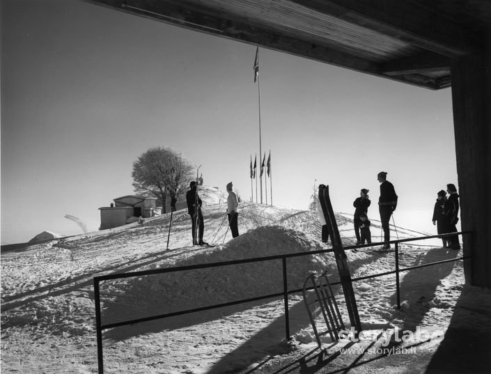 Sciatori sul Monte Poieto