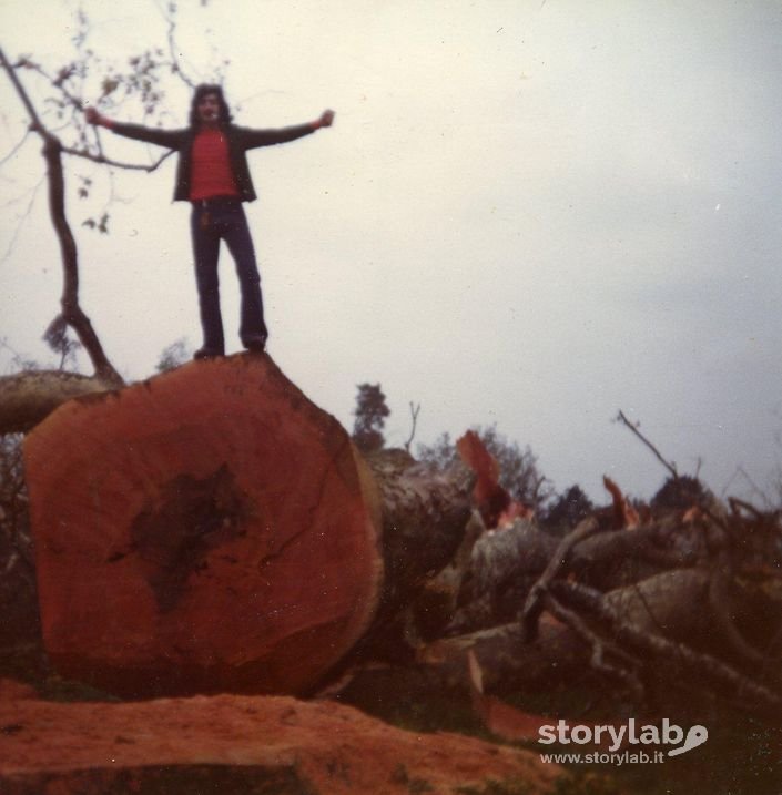 Foto ricordo con l'Albero della Libertà