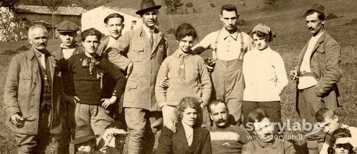 Gita sociale gruppo A.P.E. nelle valli bergamasche, 1922