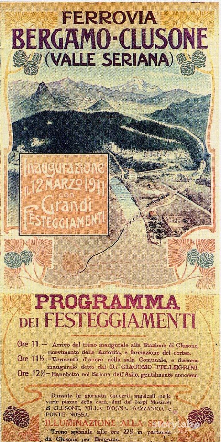 Manifesto Ferrovia Val Seriana 1911