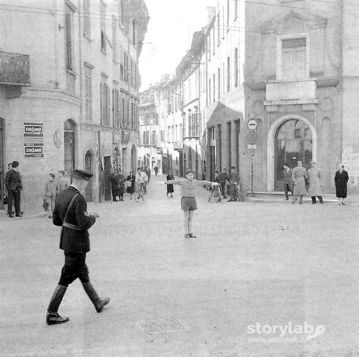Bergamo - Via Pignolo Angolo Via Verdi Anni 50