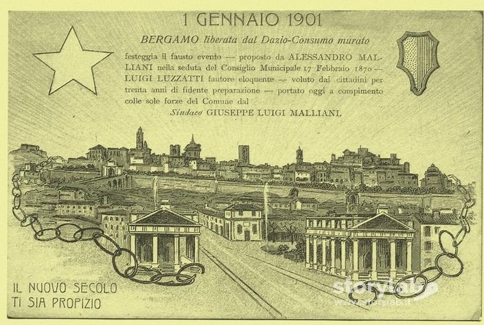 Bergamo - Cartolina Commemorativa 1901