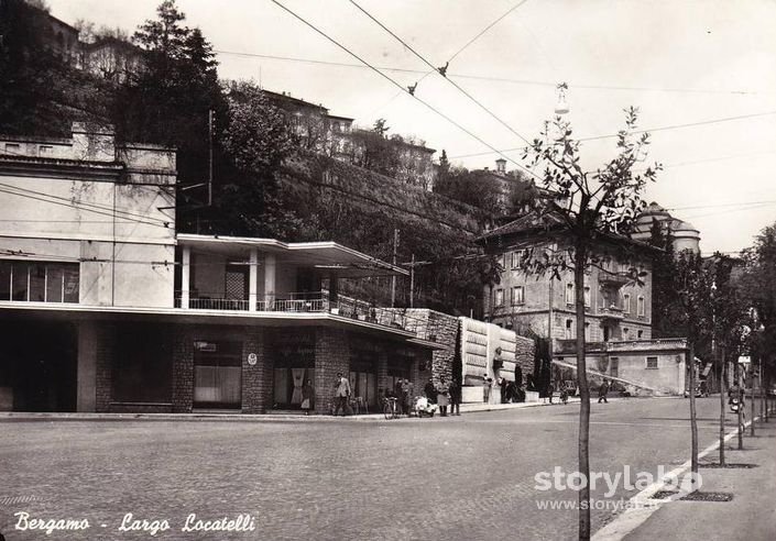 Stazione Funicolare viale Vittorio Emanuele - Bergamo anni 50/60