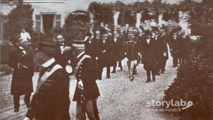 Vittorio Emanuele Iii Visita  L'Istituto Arti Grafiche 1913