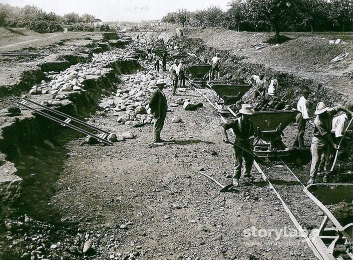 Costruzione Autostrada Bergamo-Milano Anni 20