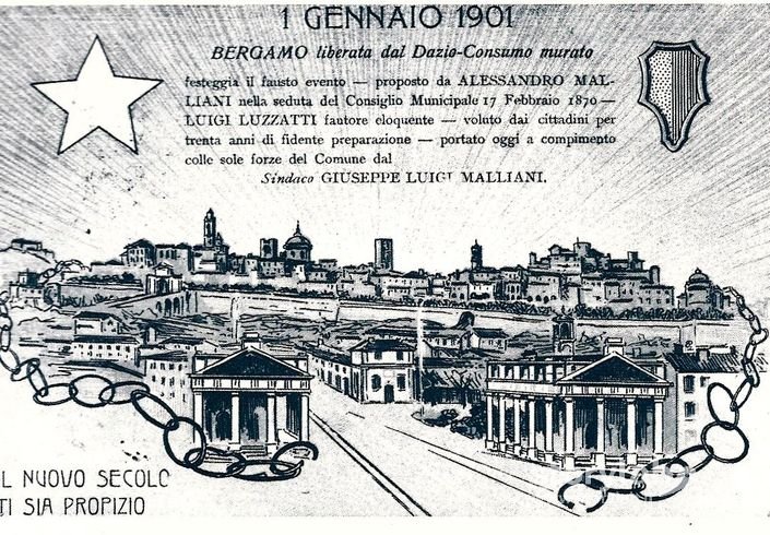Cartolina Emessa Per L'Abolizione Dei Cancelli Daziari 1901
