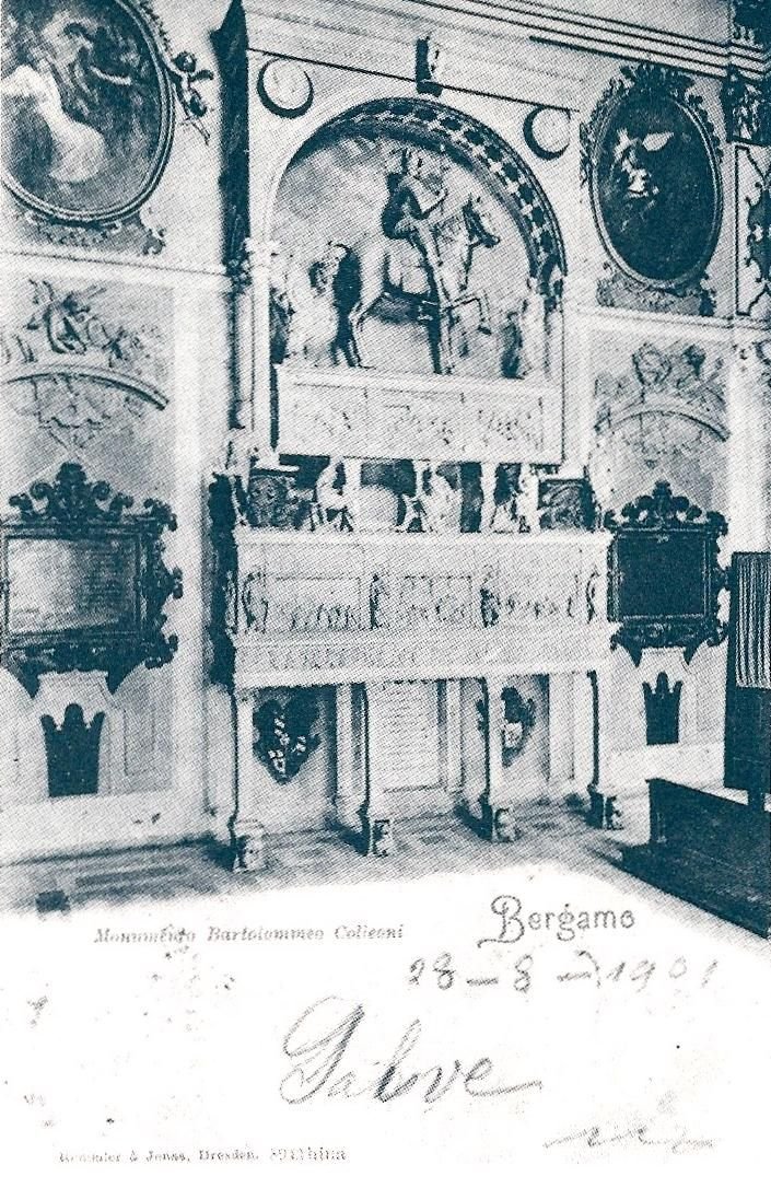 Cartolina Cappella Colleoni Viaggiata 1901