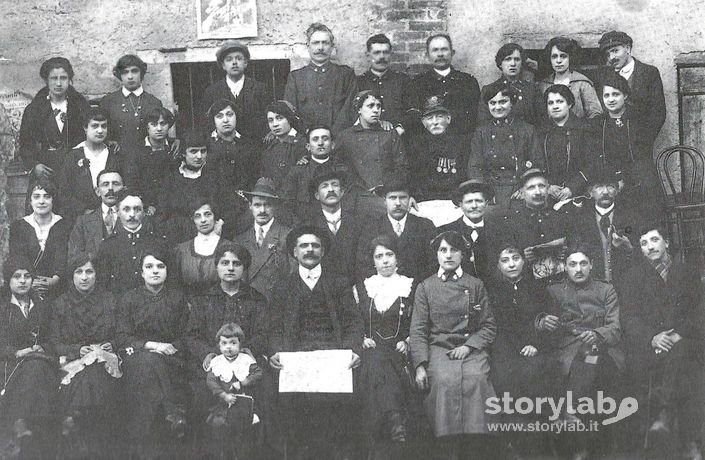 Foto Ricordo Dei Tramvieri Bergamaschi 1918