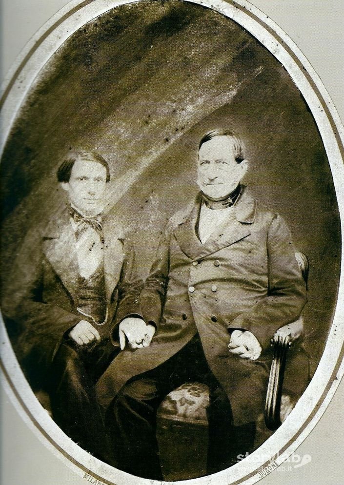 Il Conte G.Battista Belli Con Suo Figlio Paolo 1856