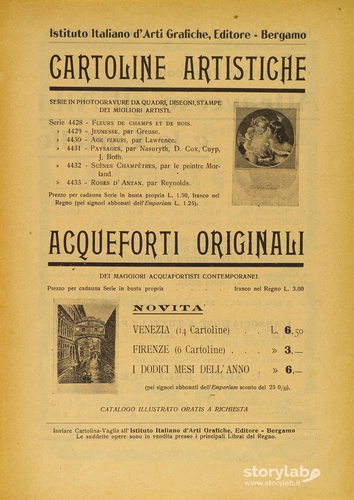 Pubblicità Istituto Italiano Arte Grafiche 1904