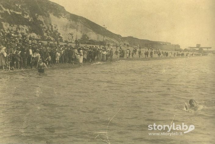 Enrico Tiraboschi Dopo La Traversata Della Manica A Dover 1923