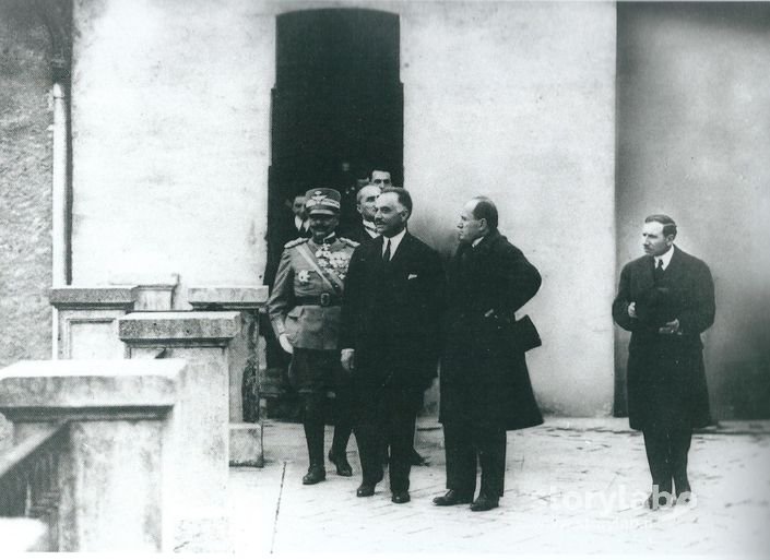 Visita Di Mussolini All' Istituto Arti Grafiche 1924