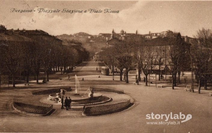 Fontana E Viale Roma 1944