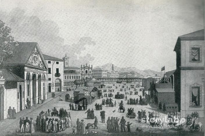 Piazza Baroni Con La Fiera 1830