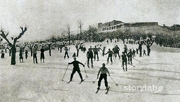 Pista da Sci sotto le mura della Fara 