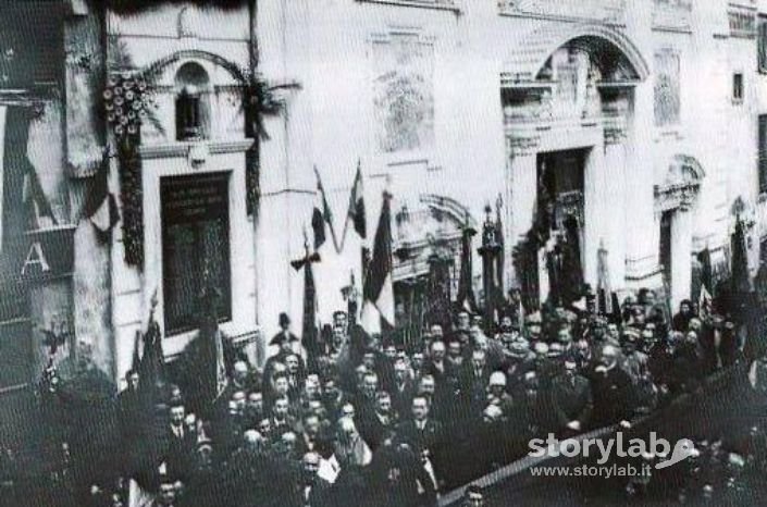 Inaugurazione lapide ai caduti presso chiesa di Pignolo 1930