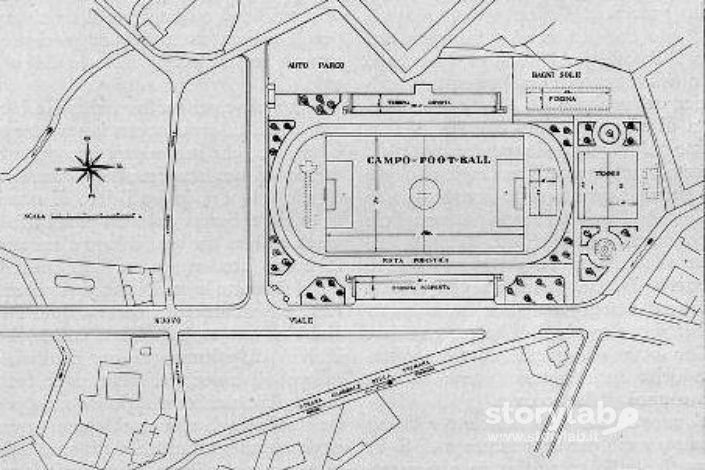 Progetto dello stadio Mario Brumana 1928