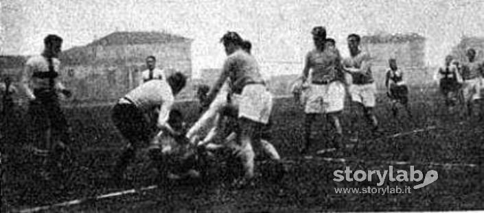 Prima partita di rugby a Bergamo fine anni 20