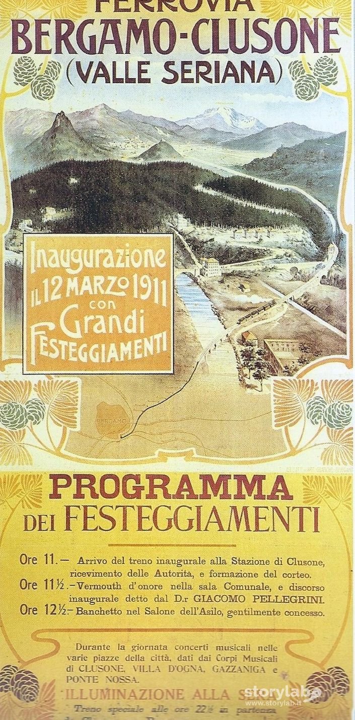 Inaugurazione FVS Bergamo-Clusone 1911