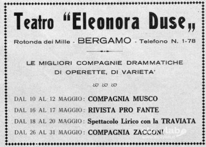 Programma del Teatro Duse 1928