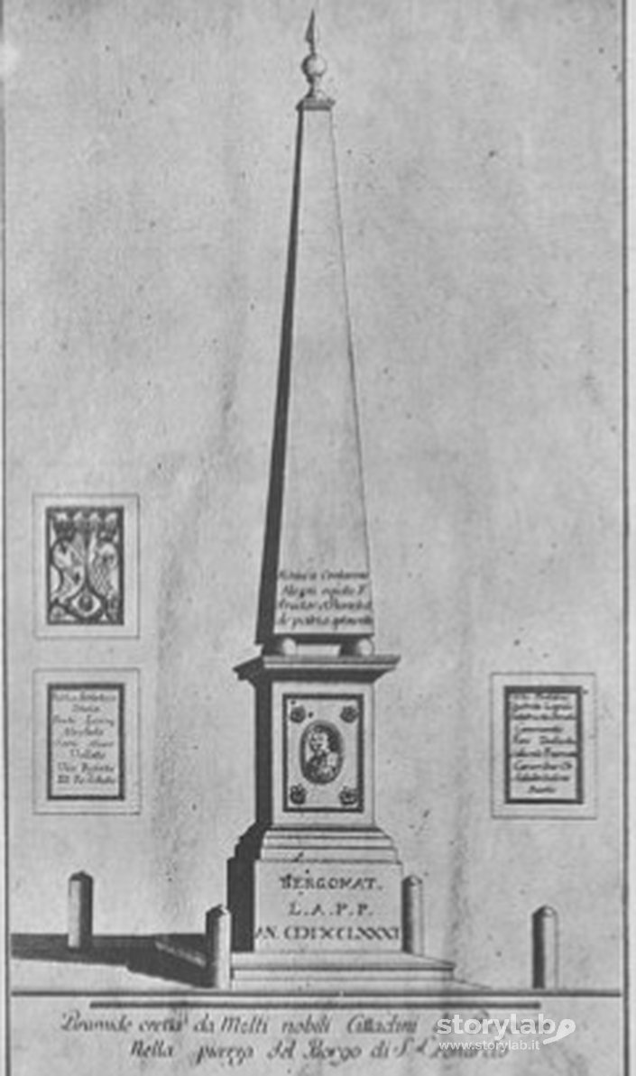 Progetto originale dell'Obelisco