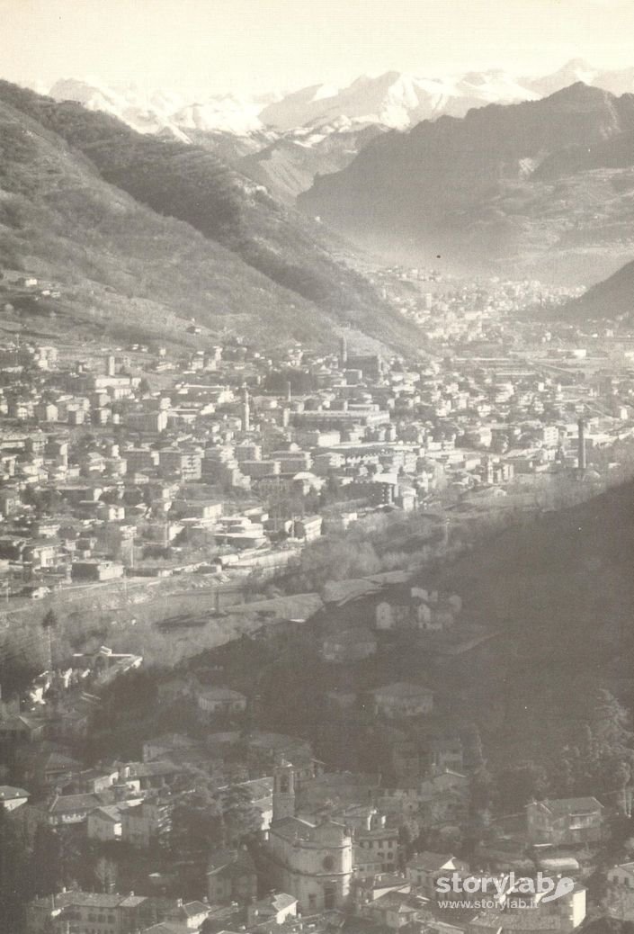 La Val Seriana dalle colline di Pradalunga