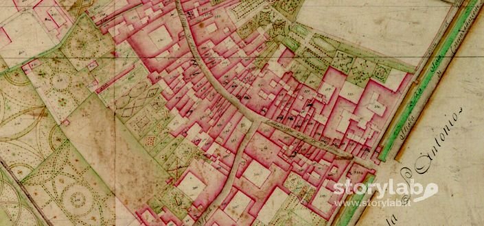 Bergamo mappa zona Pignolo 1810