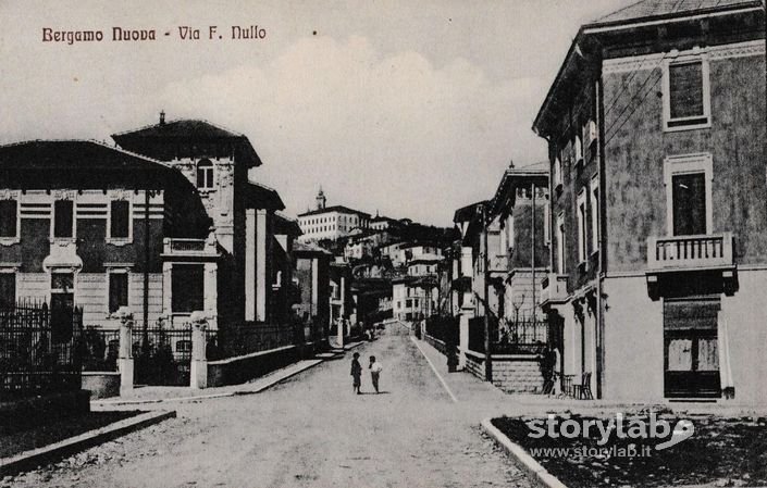 Bergamo via Nullo cartolina