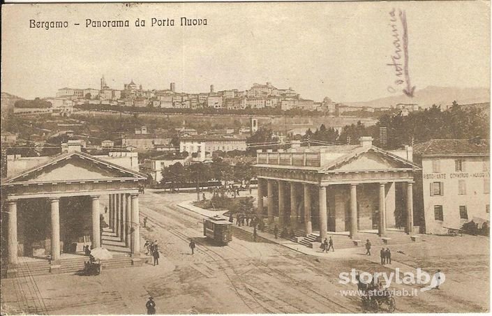 Bergamo Porta Nuova cartolina