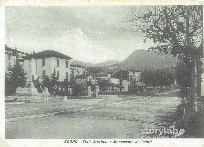 Viale Stazione e Monumento ai Caduti di Zogno