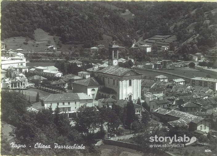 Veduta sulla chiesa parrocchiale di Zogno