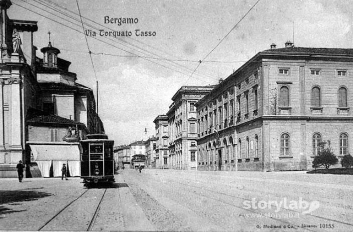 Tram Elettrico In Via T. Tasso (Inizi Xx Sec.)