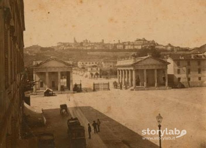 1887 Circa. Bergamo, Porta Nuova Con Le Barriere Daziarie