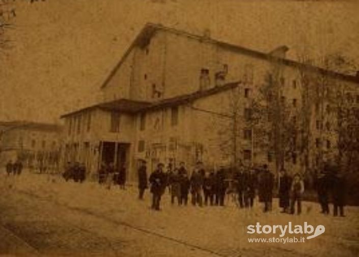 Bergamo, Il Teatro Riccardi Prima Della Trasformazione In Teatro Donizetti . 1890 Circa