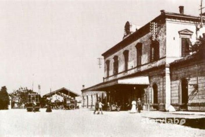 Bergamo, Primi Del Novecento. La Stazione Ferroviaria; Il Primo Treno Giunse A Bergamo Il 12 Ottobre 1857.