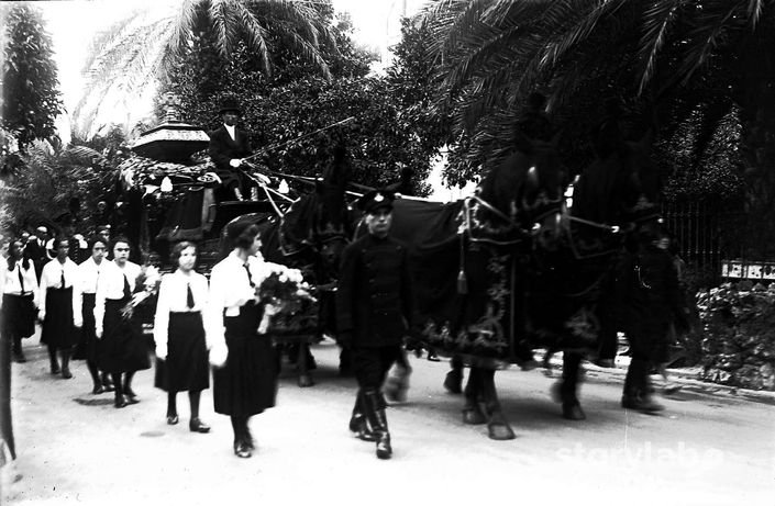 Corteo Funebre Generale Fara 1932 A Nervi (Ge)