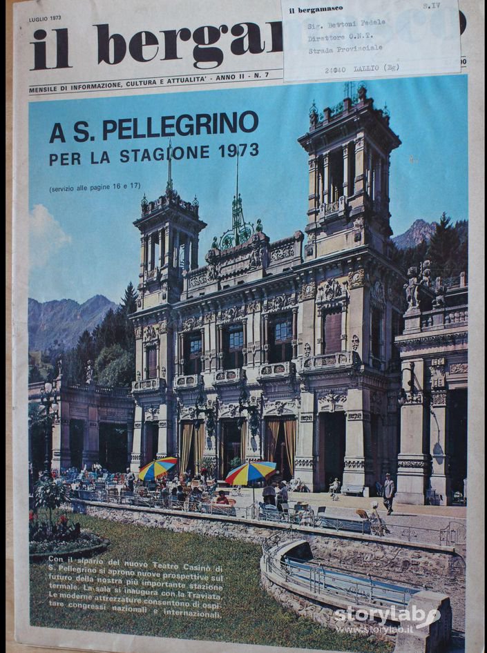 Mensile"Il Bergamasco" edizione Luglio 1973.