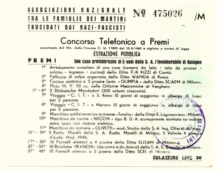 Concorso Telefonico A Premi - Estrazione Pubblica