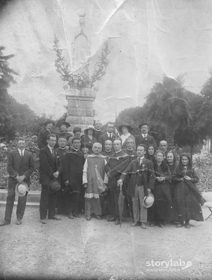 1923 - Pellegrinaggio A Lourdes Di Gente Di Mozzo