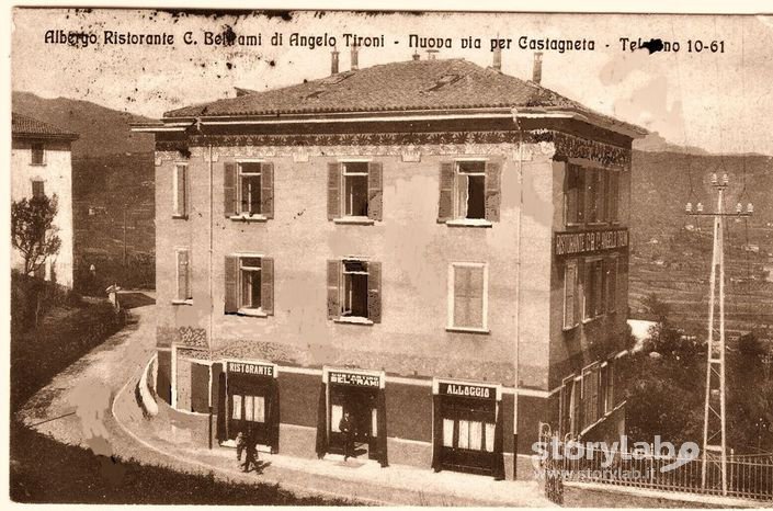 Albergo "Costantino Beltrami" di Angelo Tironi, poi Albergo Milano, in via C. Beltrami