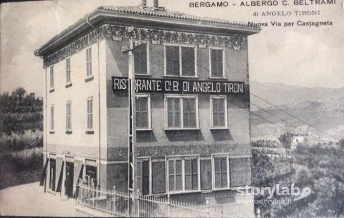 Albergo "Costantino Beltrami" di Angelo Tironi, poi Albergo Milano, in via C. Beltrami