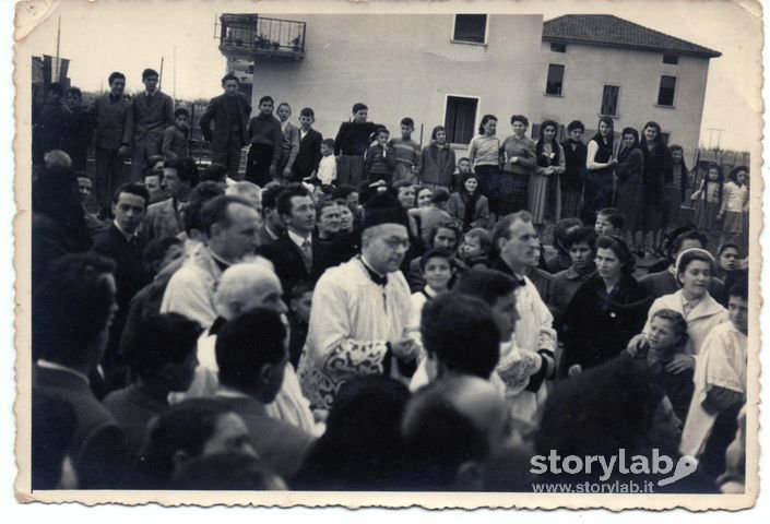 1954 - Sabbio - Ingresso Nuovo Parroco Don Emilio Facchinetti