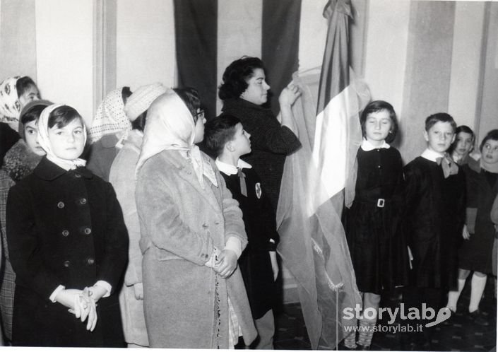 1959 - Festa Della Bandiera Alle Scuole Elementari Private Dalmine Stab.Ti