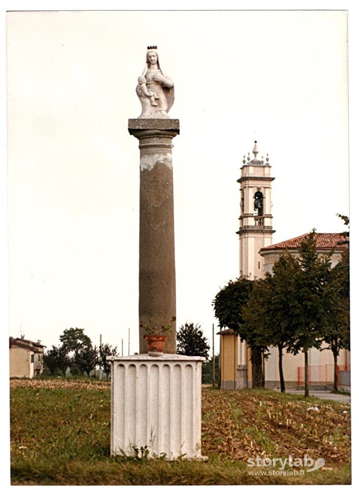 Antica Statua Madonna Del Bailino In Levate
