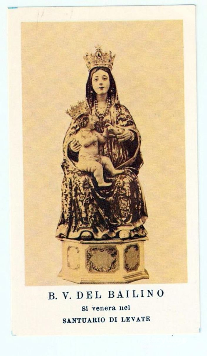 Immagine Votiva Madonna Del Bailino - Levate