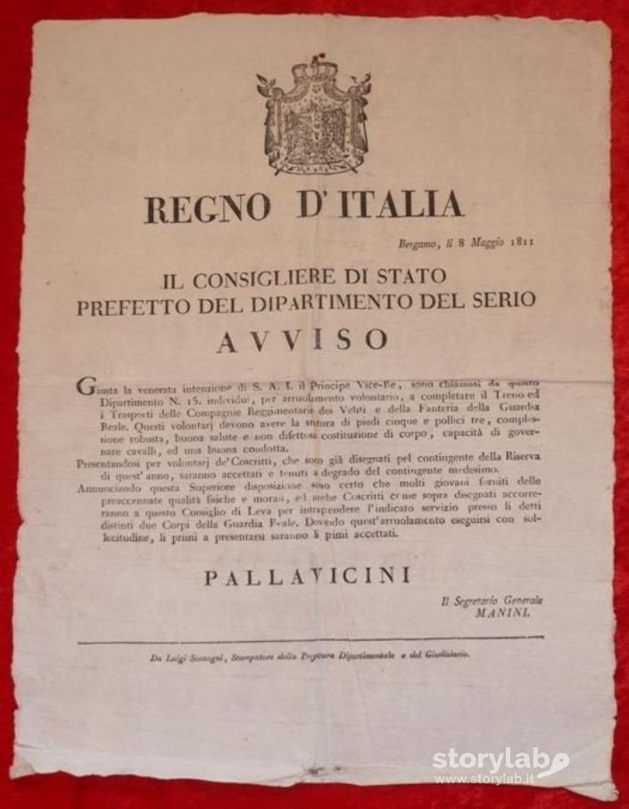 Arruolamento Volontario 8 Maggio 1811