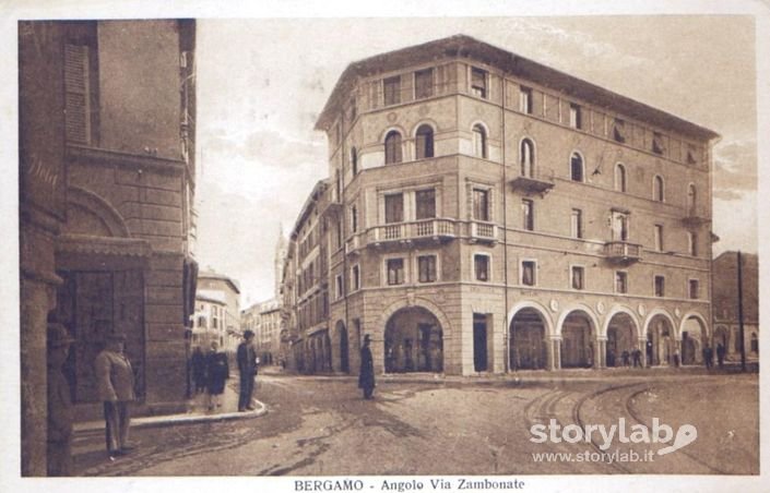 Cartolina dell'angolo di Via Zambonate 