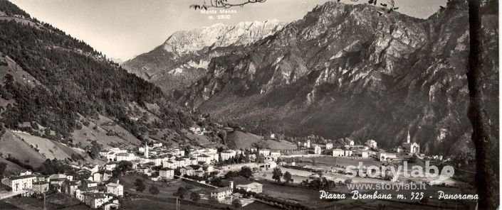 Panorama Piazza Brembana anni '60